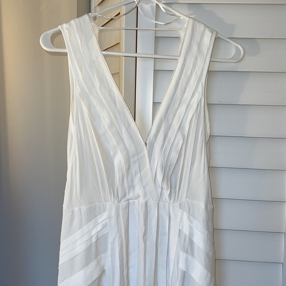 REISS Marcella Split Front Beach Midi Dress In White - Picture 9 of 12